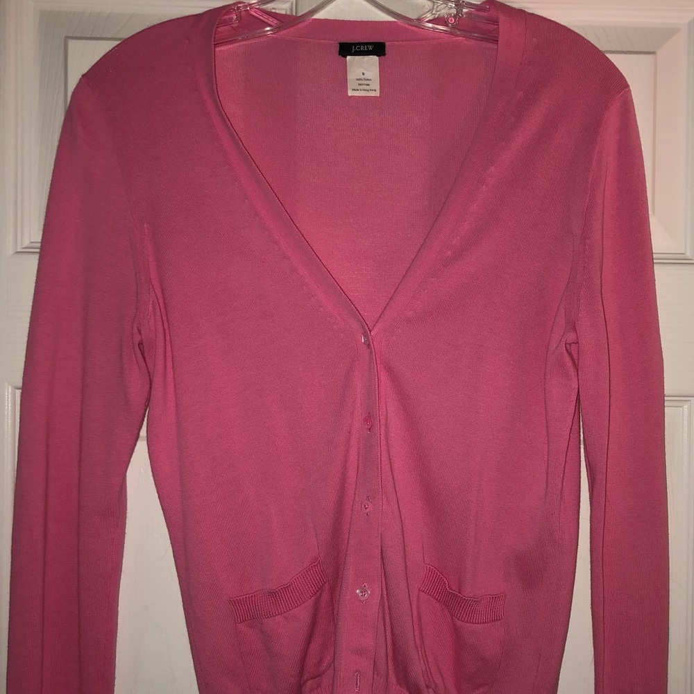 JCrew pink cardigan - small
